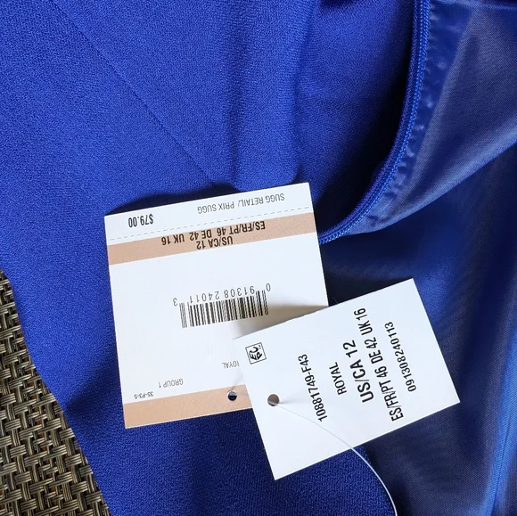 Kasper Blue Blazer and Skirt Set - Picture 9 of 11